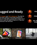Kickass Rugged Android 14 Tablet With 11 Inch Crisp 90Hz Screen And Massive Storage Waterproof Drop Resistant Build With Carry Case for hiking, waterproof testing in water.