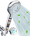 Filtered Shower Head With Handheld For High Pressure Cleansing, 3 Spray Modes, 15 Stage Water Softener Filters, chrome finish
