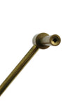 Brass Crank Key For Grandfather Clock Winding, 3mm Square Pinion Tool, Longcase Clock Winder, Pro Grade Hand Tool Close-up View