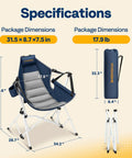 Grab And Go Portable Hammock Camping Chair With Adjustable Pillow And Back Height Outdoor Swinging Rocking Seat next to carry bag