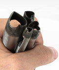 Heart Shape Hollow Punch Set 4 Piece Pro Grade For Leather Craft Tools 4mm 7mm 9mm 19mm Hole Punches in hand close-up