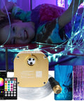 Fiber Optic Sensory Light Engine With Twinkle RGBW And Music Activation, Bluetooth App Control, in use in a sensory room