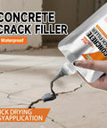Rugged Hybrid Driveway Transition Mastic With Heavy Duty Concrete Crack Filler being applied to a concrete crack.