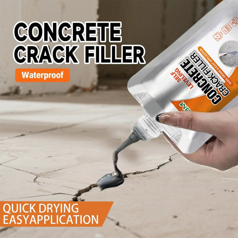 Rugged Hybrid Driveway Transition Mastic With Heavy Duty Concrete Crack Filler being applied to a concrete crack.