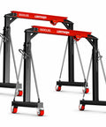 Heavy Duty 3 Ton Gantry Crane 6600 Lbs Heavy Liftin Power With Manual Trolley Hook And Shackles Portable Workshop Hoist on wheels.