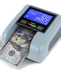 Fast Automatic Currency Counter And Counterfeit Detector With UV MG IR Sensors, 3.5 Inch Display, checking a $100 bill