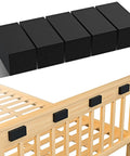 Heavy Duty Eva Foam Headboard Stoppers And Wall Protectors Keep Your Setup Tight And Silent Kick Back Against Walls Shield From Nasty Scuffs Stay Solid Black 20 Pack with foam pads against wooden bed frame.
