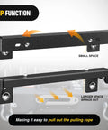Universal Flip Up License Plate Frame For 10 Inch Hawse Fairlead Mount Fits Most Off Road Vehicles And Pickup Trucks Compatible With Jeep Ford Dodge Chevy GMC Nissan Toyota Ram And More Built Tough With Aluminum Construction, flip function