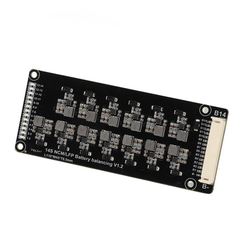 Smart Battery Equalizer Automatic Voltage Balancer, 14S PCB board for lithium ion packs, compact and efficient design.