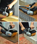 Powerful 1300W Burnishing Polishing Machine With Steel Wire Wheel for concrete, metal, stainless steel, and wood surfaces