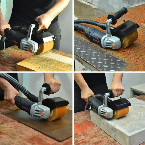 Powerful 1300W Burnishing Polishing Machine With Steel Wire Wheel for concrete, metal, stainless steel, and wood surfaces