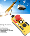 Industrial IP68 Waterproof Two Key Push Button Switch For Crane Hoist Remote Control With Emergency Stop Heavy Duty Pendant Control Station With Rugged Metal Shell And 2 Key Design For Quick Safe Operation, crane hoist pendant switch