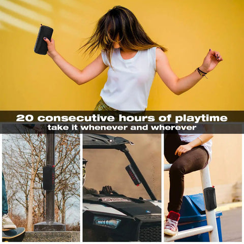 Magnetic Bluetooth Golf Speaker For Easy Golf Cart Mounting Wireless Waterproof IPX6 And Shockproof with 20-hour playtime