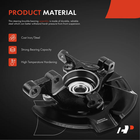 Front Right Steering Knuckle And Wheel Bearing Hub Assembly For 2011 Hyundai Sonata 2.4L With Sport Suspension Passenger Side