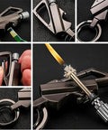 Rugged 3 In 1 Lighter Keychain With Bottle Opener And Multitool For Outdoor Survival, Windproof And Waterproof Kerosene Lighter