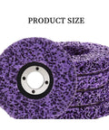 Heavy Duty Flap Disc Set For 125mm Orbital Sander And Angle Grinder, stack of purple 5 inch abrasive grinding discs