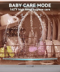 Interior view of Compact Countertop Dishwasher With Five Beast Mode Wash Cycles And No Brainer Setup For Tiny Apartments featuring baby care mode.