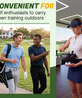 Golfers with Valuables Golf Pouch Set Two Pack PU Leather Tee Bags With Waterproof Zippers And Velvet Lining on course