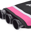Close-up of pink and black Archery Hip Quiver With Three Detachable Arrow Tubes for easy access and quick reload.