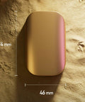 Top view of Beetle X31 1TB Portable SSD with DRAM Up To 1050MB Per Second USB 3.2 Gen2 Champagne Gold aluminum casing, 74x46 mm.
