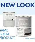 Chalked All In One Ultra Matte Paint In Aged Gray, One Coat Coverage, shown in new packaging, 30 oz size