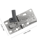Soft Close 45 Degree Cabinet Hinges With Spring Buffer For Kitchen Sink Cabinets And Bookcases, Self Closing Doors, Concealed Load Bearing Hardware, Durable Cold Rolled Steel, Moisture Resistant, 1 Pair TEHAUX, front view