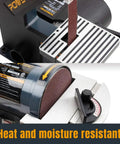 Top Shelf 1X30 Sanding Belts 10 Pack 80 Grit Aluminum Oxide Open Coat X Weight Cloth Backing in a belt grinder.
