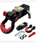 Beefy Heavy Duty Shackle Hitch For 2 Inch Receivers With 15 Ton Break Strength, 5/8 Inch Screw Pin Included, 3/4 Inch D Ring Shackle