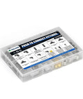 Push To Connect Fittings Kit 1/4 Inch 3/8 Inch 1/2 Inch Set For Nylon And PU Tubes; clear case with fittings assortment