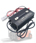 24V 40A Killer Fast Battery Charger For Golf Cart And Forklift Top Shelf Smart Trickle Control with rugged chassis and cables.