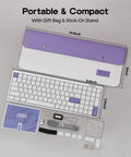 Premium Low Profile Aluminum Mechanical Keyboard With Full Via Programming Hot Swappable Switches Compact One Zero Layout with gift bag.