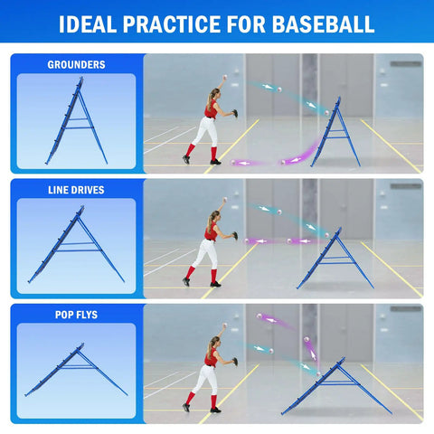5x4Ft Rebounder Net For Volleyball Baseball Softball And Lacrosse With Quick Adjustments, Multi Angle Targets