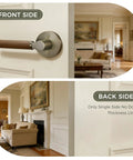 Walnut Wood Decorative Door Lever Two Pack With Antique Brass Finish Zinc Alloy Base Non Locking Dummy Handle For Interior Doors Warm Touch And Premium Cozy Vibe, front side on white door