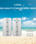 Stainless Steel Replacement Cooler Hinges With Screws For Rectangular Coolers 25 To 165 Qt Fits Most Ice Chests 2 Pack