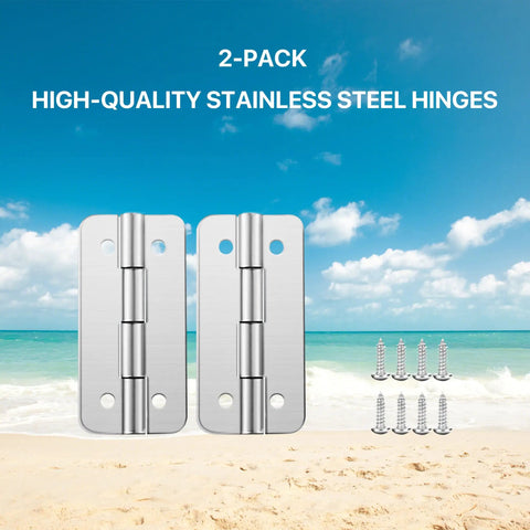 Stainless Steel Replacement Cooler Hinges With Screws For Rectangular Coolers 25 To 165 Qt Fits Most Ice Chests 2 Pack