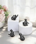 Four Pose Cat Cast Iron Drawer Knobs For Dresser Cabinet Wardrobe And Bookcase Vintage Kitty Pull Handles, black cast iron
