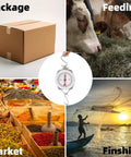 Heavy Duty Mechanical Hanging Scale With Dial 110 Lb 50 Kg Capacity Real Workhorse For Market And Kitchen Weighing Durable Metal
