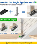 Slope Cable Railing Post 36 Inch For 25 To 40 Degree Slopes Brushed T304 Stainless Steel Cable Railing System Kit with spacer