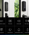 Secure View 3-In-1 Smart Lock Deadbolt With Video Doorbell And 2K HDR Camera, Face Unlock, Fingerprint And PIN Access, Remote App Control