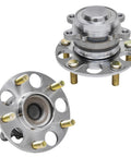 Pair Rear Wheel Bearing Hubs For 2013-2018 Acura ILX And 2013-2015 Honda Civic 2 Wheel Hub Bearings Assembly Replacement Bolt On Fit For Left And Right Ready To Roll, showing two 5-bolt hubs