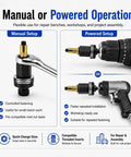 Pro Grade Heavy Duty Rivet Nut Tool Kit With Multi Size M3 To M12 Mandrel Set For Quick Fastening And Real Repairs, Carbon Steel Build, Includes Common Metric Rivnuts And Mandrels For Auto, Bike, And Metalworking Projects. Manual or powered rivet nut tool setup for repair and assembly