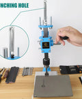 Leather Hole Puncher Hand Punching Machine Manual Press for DIY leather crafting, punch holes and forming, heavy duty stamping tool