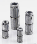 25 Pack Double Expansion Shield Anchors For Masonry And Concrete Zinc Plated With One Quarter Inch Internal Thread And One Half Inch Outer Diameter