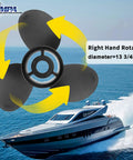 Aluminum Outboard Propeller Upgrade For Mercury 40HP To 125HP, 15 Spline, Right Hand Rotation, shown with boat