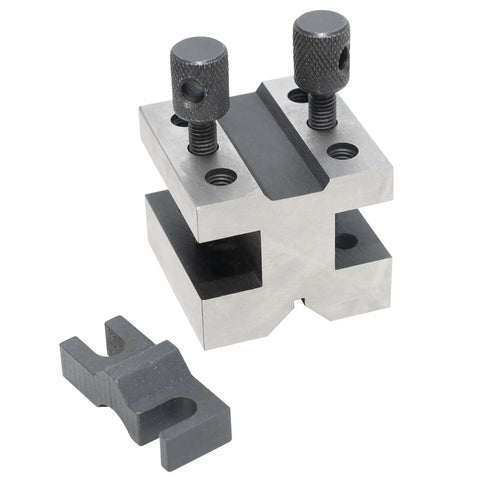 Beefy Hardened Steel V Block With Clamp Set 1-3/8 x 1-3/8 x 1-3/16 90 Degree Precision Machinist Gauge For Mill And Lathe Multi Purpose V Block Tool With High Squareness And Parallelism, steel V block with clamps