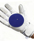 Fencing Epee Hand Guards 2 Pack Lightweight Protective Shields For Youth Practice And Tournament Training on white glove