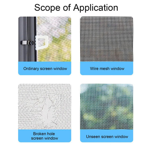 Scope of Application for Window Screen Repair Tape Heavy Duty Transparent Fiberglass Mesh Patch With Strong Adhesive