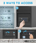 Heavy Duty Fireproof Deposit Safe With Front Drop Slot And Digital Combination Lock For Cash And Important Documents