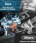 Comparison of using One Half Inch Offset Impact Wrench Extension Kit vs traditional wrench in engine repair context