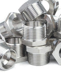 Top Shelf Stainless Steel 316 Hex Bushing Reducer Fitting One Inch Male To One Half Female Npt Pipe Connector, bulk pack of 120